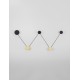 Sandy Black & Gold Aluminium LED 34 Watt 220-240Volt 1034Lm 3000K IP20 L: 150 W: 9,5 H: 63 cm 