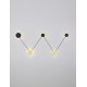 Sandy Black & Gold Aluminium LED 34 Watt 220-240Volt 1034Lm 3000K IP20 L: 150 W: 9,5 H: 63 cm 
