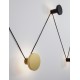 Sandy Black & Gold Aluminium LED 34 Watt 220-240Volt 1034Lm 3000K IP20 L: 150 W: 9,5 H: 63 cm 