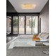 Ceiling Light Alum Gold &Clear Acrylic LED 96W L94.8 W63.8 H11.5 