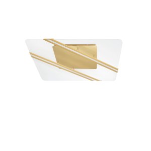 Ceiling Light Alum Gold &Clear Acrylic LED 96W L94.8 W63.8 H11.5 2