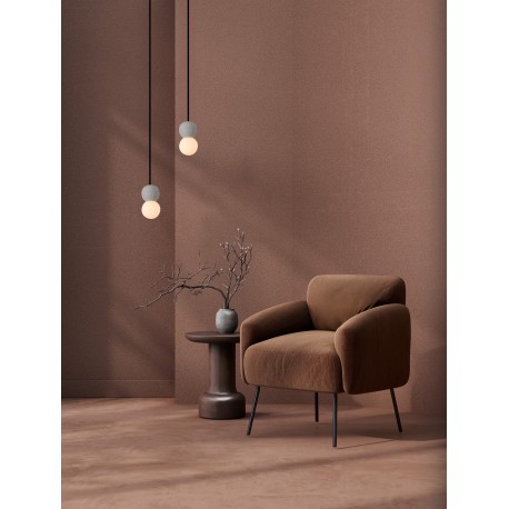 Gray Concrete & Opal Glass LED G9 2X5Watt 100-240Volt IP20 bulb excluded D: 8 H: 115 cm 