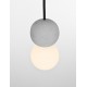 Gray Concrete & Opal Glass LED G9 2X5Watt 100-240Volt IP20 bulb excluded D: 8 H: 115 cm 