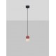 Red Concrete & Opal Glass LED G9 2X5Watt 100-240Volt IP20 bulb excluded D: 8 H: 115 cm 