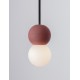 Red Concrete & Opal Glass LED G9 2X5Watt 100-240Volt IP20 bulb excluded D: 8 H: 115 cm 