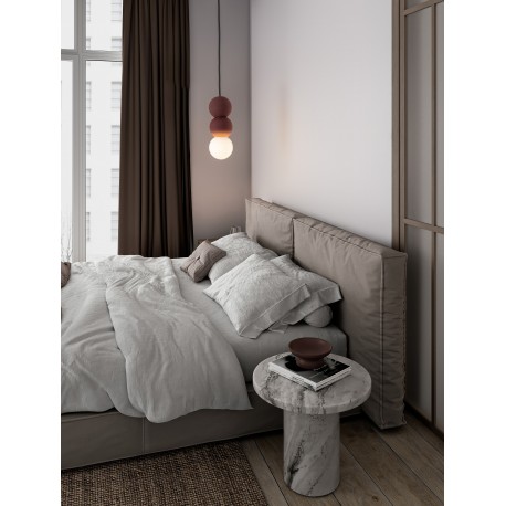 Red Concrete & Opal Glass LED G9 3X5Watt 100-240Volt IP20 bulb excluded D: 8 H: 115 cm 