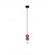 Red Concrete & Opal Glass LED G9 3X5Watt 100-240Volt IP20 bulb excluded D: 8 H: 115 cm 