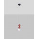Red Concrete & Opal Glass LED G9 3X5Watt 100-240Volt IP20 bulb excluded D: 8 H: 115 cm 