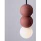 Red Concrete & Opal Glass LED G9 3X5Watt 100-240Volt IP20 bulb excluded D: 8 H: 115 cm 