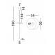 Triac Dimmable Sandy White Aluminium LED 16 Watt 220-240Volt 540Lm 3000K IP20 D: 35 W: 32 H: 390 cm 