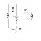 Touch Dimmable Sandy White Aluminium LED 16 Watt 220-240Volt 518Lm 3000K IP20 D: 35 W: 32 H: 340 cm 