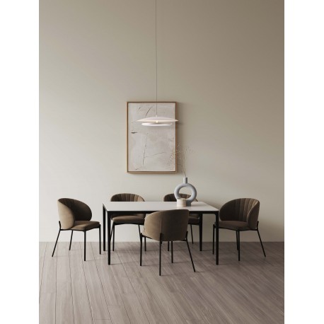 Triac Dimmable Sandy White & Chrome Mirror Aluminium LED 21 Watt 220-240Volt 918Lm 3000K IP20 D: 35 H: 120 cm 