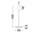 Triac Dimmable Sandy White & Chrome Mirror Aluminium LED 21 Watt 220-240Volt 918Lm 3000K IP20 D: 35 H: 120 cm 