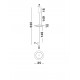 Triac Dimmable Sandy White & Chrome Mirror Aluminium LED 21 Watt 220-240Volt 918Lm 3000K IP20 D: 35 H: 330 cm 