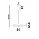 Triac Dimmable Sandy White & Chrome Mirror Aluminium LED 37 Watt 220-240Volt 1786Lm 3000K IP20 D: 50 H: 120 cm 