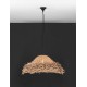 Natural Seagrass Black Fabric Wire & Base LED E27 1x12 Watt 100-240 Volt Bulb Excluded IP20 D:86 H1:30 H2:200cm 