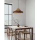 Natural Seagrass Black Fabric Wire & Base LED E27 3x12 Watt 100-240 Volt Bulb Excluded IP20 D:65 H1:28 H2:200cm 
