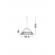Natural Seagrass Black Fabric Wire & Base LED E27 3x12 Watt 100-240 Volt Bulb Excluded IP20 D:65 H1:28 H2:200cm 