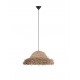 Natural Seagrass Black Fabric Wire & Base LED E27 3x12 Watt 100-240 Volt Bulb Excluded IP20 D:65 H1:28 H2:200cm 