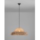 Natural Seagrass Black Fabric Wire & Base LED E27 3x12 Watt 100-240 Volt Bulb Excluded IP20 D:65 H1:28 H2:200cm 