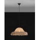 Natural Seagrass Black Fabric Wire & Base LED E27 3x12 Watt 100-240 Volt Bulb Excluded IP20 D:65 H1:28 H2:200cm 