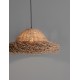 Natural Seagrass Black Fabric Wire & Base LED E27 3x12 Watt 100-240 Volt Bulb Excluded IP20 D:65 H1:28 H2:200cm 