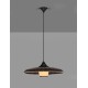 Colourful Natural Rattan Black & Brown Black Fabric Wire & Base LED E27 1x12 Watt 100-240 Volt Bulb Excluded IP20 D:61 H1:13 