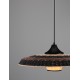 Colourful Natural Rattan Black & Brown Black Fabric Wire & Base LED E27 1x12 Watt 100-240 Volt Bulb Excluded IP20 D:61 H1:13 