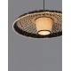 Colorful Natural Rattan Black Fabric Wire & Base LED E27 1x12 Watt 100-240 Volt Bulb Excluded IP20 D:61 H1:13 H2:200cm 