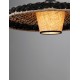 Colorful Natural Rattan Black Fabric Wire & Base LED E27 1x12 Watt 100-240 Volt Bulb Excluded IP20 D:61 H1:13 H2:200cm 