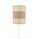 Natural Rattan Cream Base & White Plastic cable cable Length:150cm LED E27 1x12 Watt 100-240 Volt Bulb Excluded IP20 L:20.5
