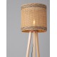 Dried Water Hyacinth Natural Wood Base Black Fabric Wire Cable Length:350cm LED E27 1x12 Watt 100-240 Volt Bulb Excluded Swit