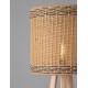 Dried Water Hyacinth Natural Wood Base Black Fabric Wire Cable Length:350cm LED E27 1x12 Watt 100-240 Volt Bulb Excluded Swit