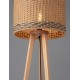 Dried Water Hyacinth Natural Wood Base Black Fabric Wire Cable Length:350cm LED E27 1x12 Watt 100-240 Volt Bulb Excluded Swit