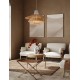 Natural & Orange Rope Sandy White Steel Base LED E27 1x12Watt 100-240Volt IP20 Bulb Excluded D:50 H:230 cm 