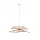 Natural Bamboo & Rattan Sandy White Steel Base LED E27 1x12Watt 100-240Volt IP20 Bulb Excluded D:60 H:220 cm 