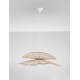 Natural Bamboo & Rattan Sandy White Steel Base LED E27 1x12Watt 100-240Volt IP20 Bulb Excluded D:60 H:220 cm 