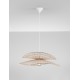Natural Bamboo & Rattan Sandy White Steel Base LED E27 1x12Watt 100-240Volt IP20 Bulb Excluded D:60 H:220 cm 