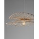 Natural Bamboo & Rattan Sandy White Steel Base LED E27 1x12Watt 100-240Volt IP20 Bulb Excluded D:60 H:220 cm 