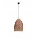 Natural Water Hyacinth & Red Rope Sandy Black Steel Base LED E27 1x12Watt 100-240Volt IP20 Bulb Excluded D:37 H:250 cm 