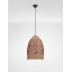 Natural Water Hyacinth & Red Rope Sandy Black Steel Base LED E27 1x12Watt 100-240Volt IP20 Bulb Excluded D:37 H:250 cm 