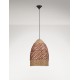 Natural Water Hyacinth & Red Rope Sandy Black Steel Base LED E27 1x12Watt 100-240Volt IP20 Bulb Excluded D:37 H:250 cm 
