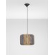 Natural, Blue & Yellow Rope Sandy Black Steel Base LED E27 1x12Watt 100-240Volt IP20 Bulb Excluded D:33 H:230 cm 