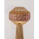 Natural Water Hyacinth Red & Natural Rope LED E27 1x12Watt 100-240Volt IP20 Bulb Excluded Cable Lenght:180 cm D:42 H:152 cm 