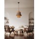 Natural, Blue & Black Rope Sandy Black Steel Base LED E27 1x12Watt 100-240Volt IP20 Bulb Excluded D:40 H:230 cm 
