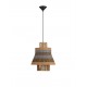 Natural, Blue & Black Rope Sandy Black Steel Base LED E27 1x12Watt 100-240Volt IP20 Bulb Excluded D:40 H:230 cm 
