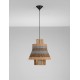 Natural, Blue & Black Rope Sandy Black Steel Base LED E27 1x12Watt 100-240Volt IP20 Bulb Excluded D:40 H:230 cm 