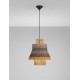 Natural, Blue & Black Rope Sandy Black Steel Base LED E27 1x12Watt 100-240Volt IP20 Bulb Excluded D:40 H:230 cm 