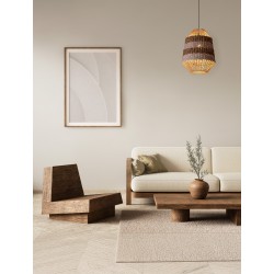 Natural, Blue & Black Rope Sandy Black Steel Base LED E27 1x12Watt 100-240Volt IP20 Bulb Excluded D:30 H:230 cm 