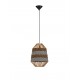 Natural, Blue & Black Rope Sandy Black Steel Base LED E27 1x12Watt 100-240Volt IP20 Bulb Excluded D:30 H:230 cm 
